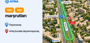 “20 Yanvar” metrostansiyası və “Şamaxinka” aralığındakı dayanacaqdan daha 4 marşrut çıxarılır
